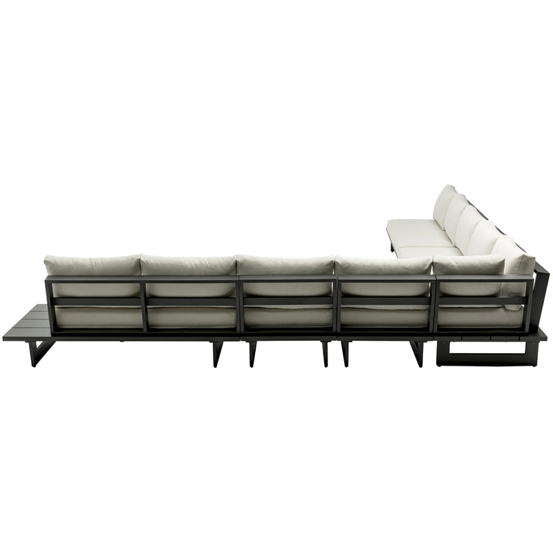 Meridian Maldives Cream Water Resistant Fabric Outdoor Patio Modular Sectional IMAGE 4
