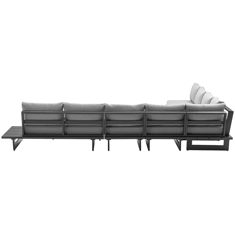 Meridian Maldives Grey Water Resistant Fabric Outdoor Patio Modular Sectional IMAGE 4