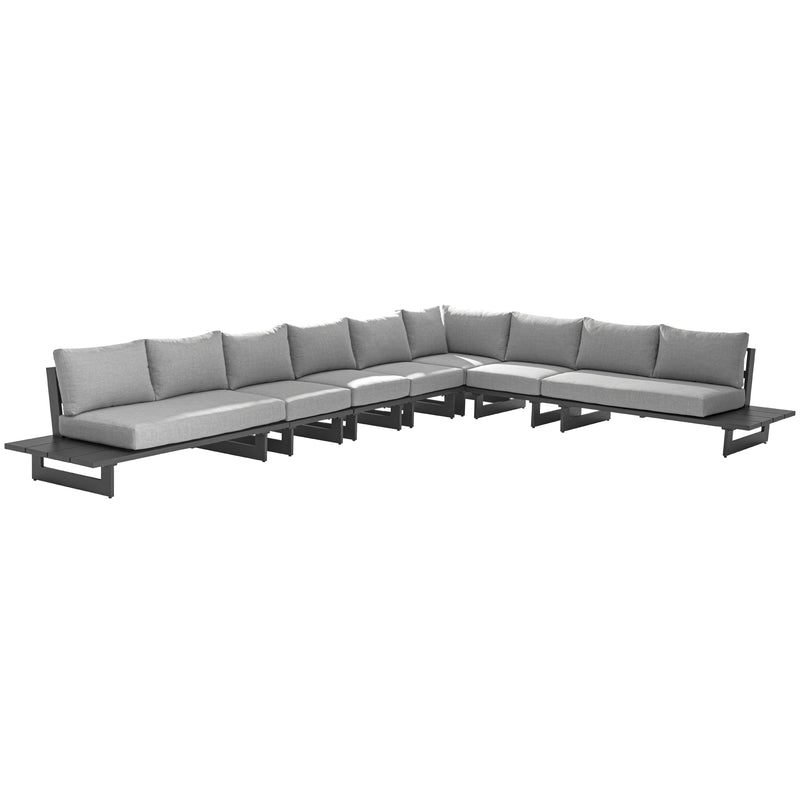 Meridian Maldives Grey Water Resistant Fabric Outdoor Patio Modular Sectional IMAGE 10