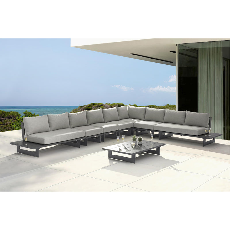 Meridian Maldives Grey Water Resistant Fabric Outdoor Patio Modular Sectional IMAGE 2