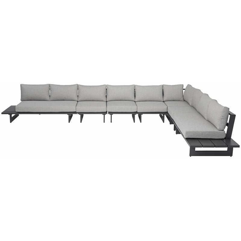 Meridian Maldives Grey Water Resistant Fabric Outdoor Patio Modular Sectional IMAGE 5
