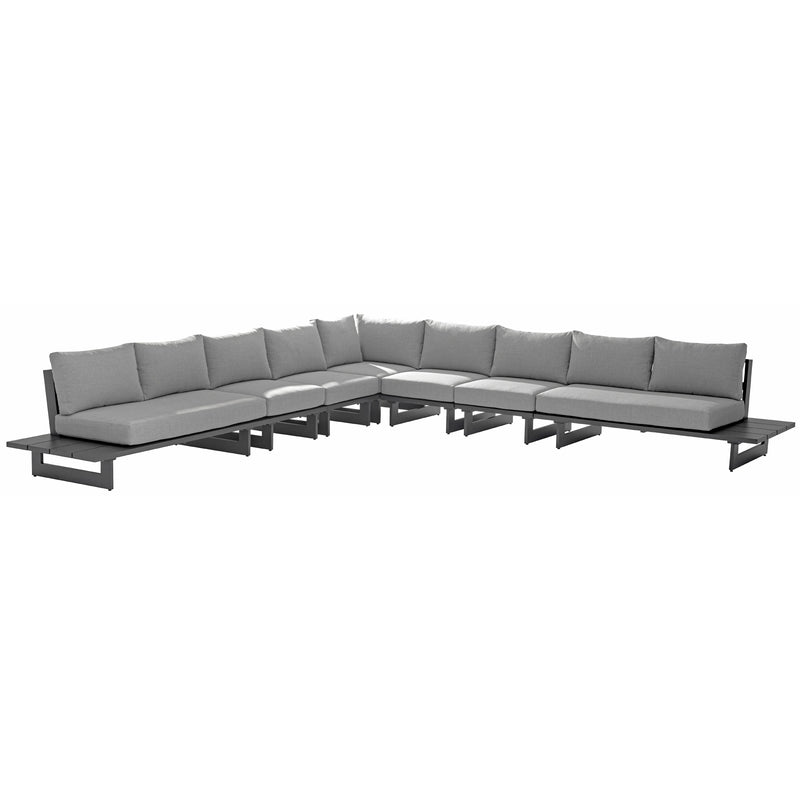 Meridian Maldives Grey Water Resistant Fabric Outdoor Patio Modular Sectional IMAGE 10