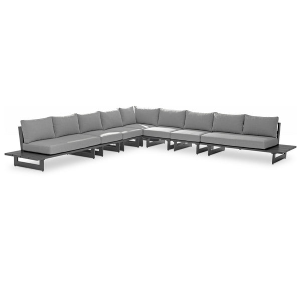 Meridian Maldives Grey Water Resistant Fabric Outdoor Patio Modular Sectional IMAGE 1