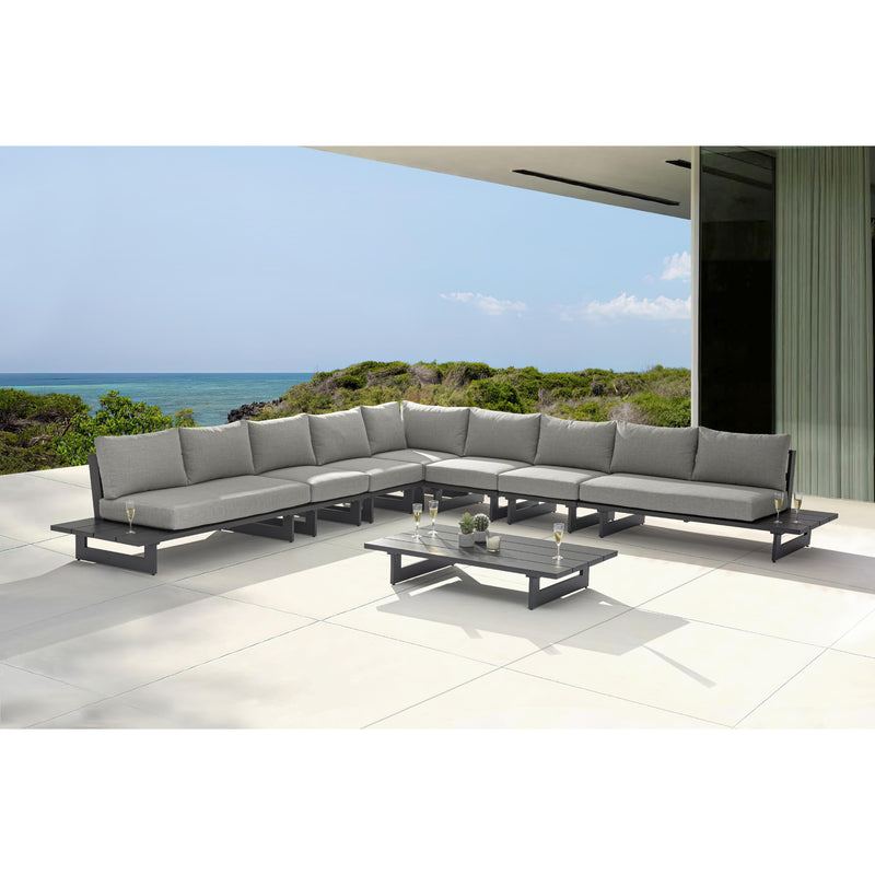 Meridian Maldives Grey Water Resistant Fabric Outdoor Patio Modular Sectional IMAGE 2