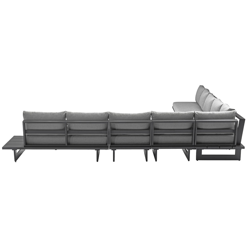 Meridian Maldives Grey Water Resistant Fabric Outdoor Patio Modular Sectional IMAGE 4