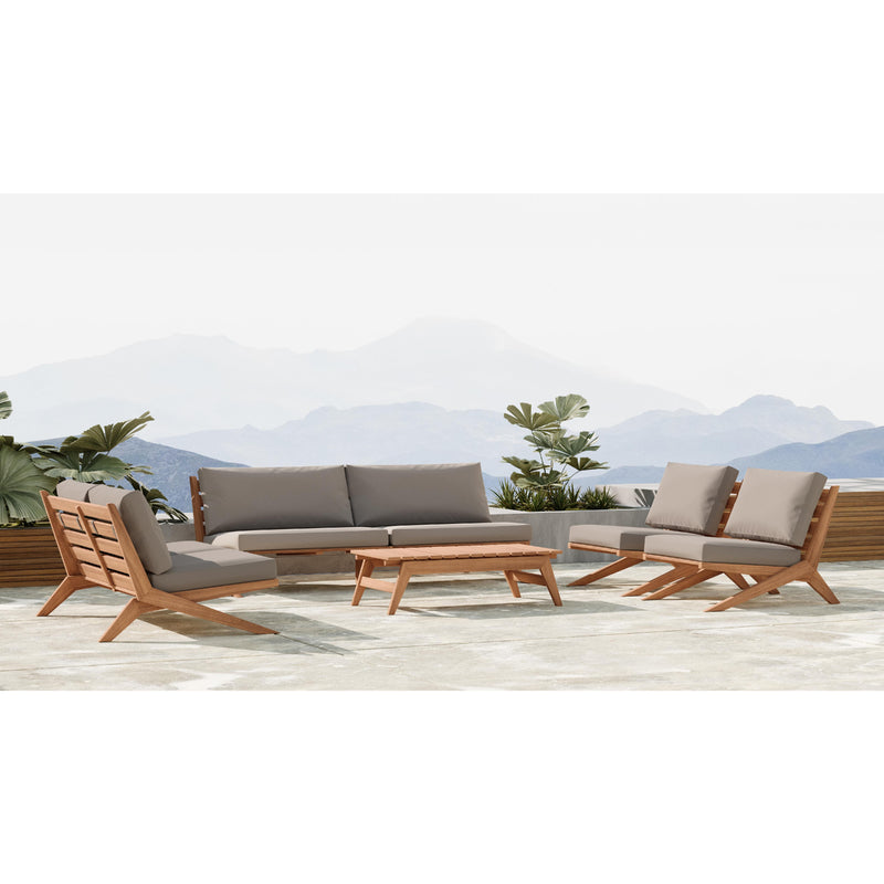 Meridian Tahiti Grey Water Resistant Fabric Outdoor Loveseat IMAGE 8