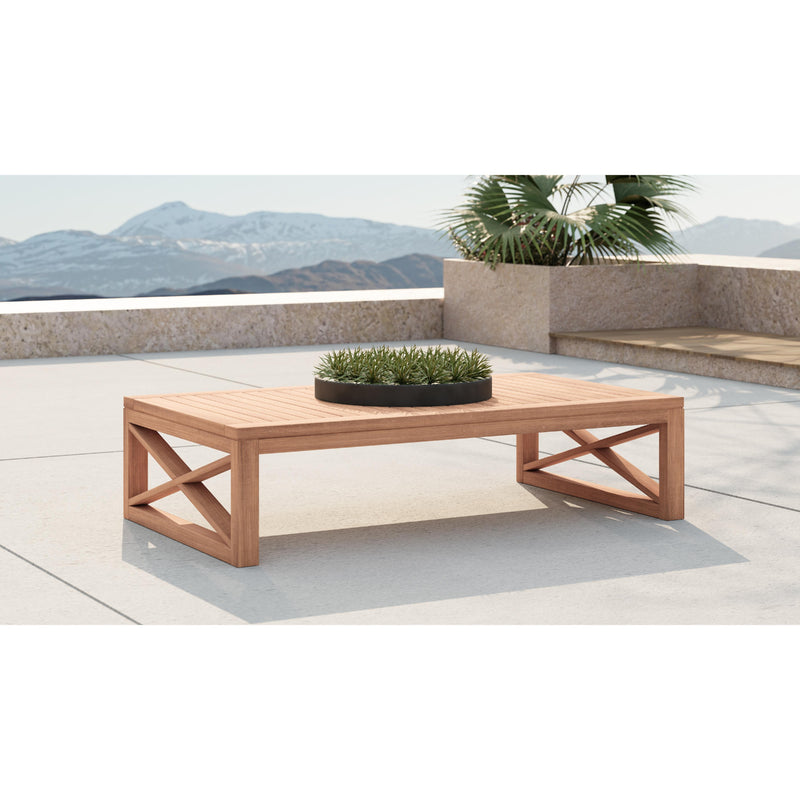 Meridian Anguilla Natural Teak Outdoor Coffee Table IMAGE 2