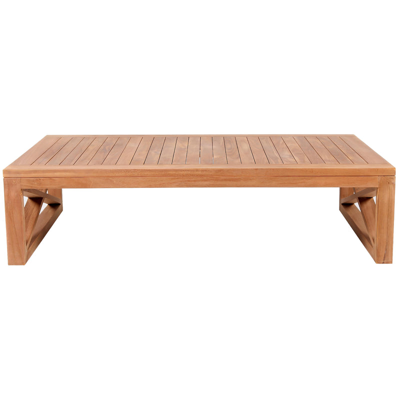 Meridian Anguilla Natural Teak Outdoor Coffee Table IMAGE 3
