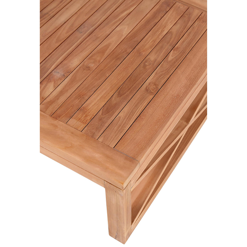Meridian Anguilla Natural Teak Outdoor Coffee Table IMAGE 5