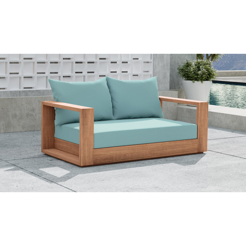 Meridian Tulum Blue Water Resistant Fabric Outdoor Loveseat IMAGE 2