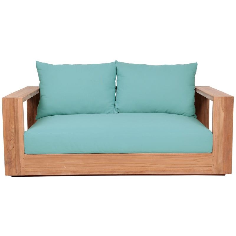 Meridian Tulum Blue Water Resistant Fabric Outdoor Loveseat IMAGE 5