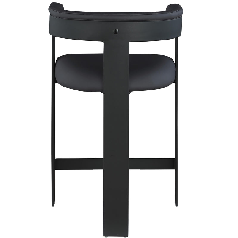 Meridian Romeo Black Vegan Leather Counter Stool IMAGE 3