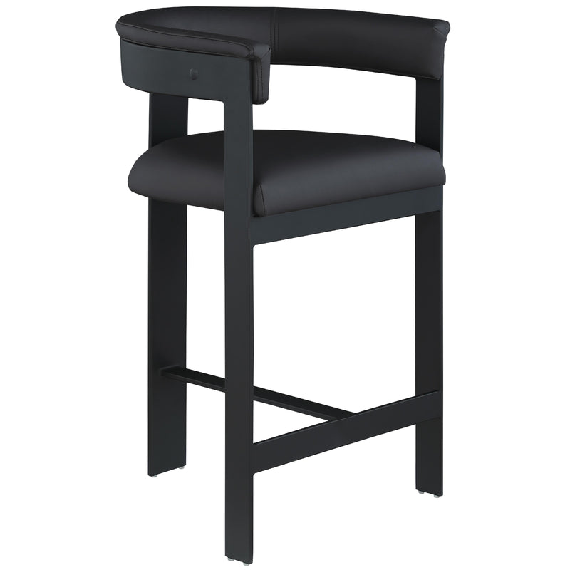 Meridian Romeo Black Vegan Leather Counter Stool IMAGE 4