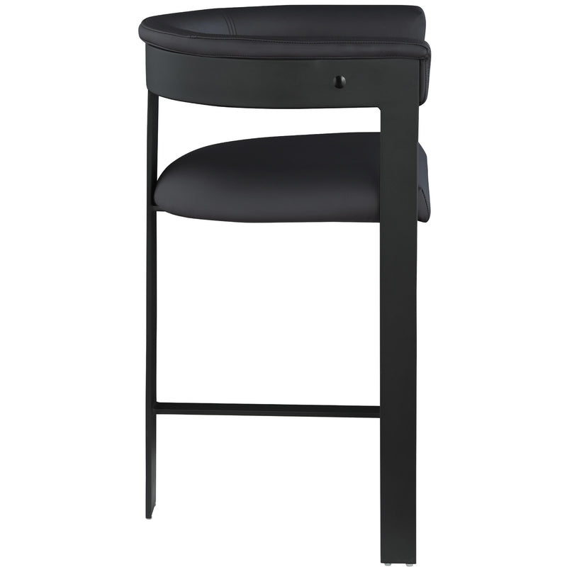 Meridian Romeo Black Vegan Leather Counter Stool IMAGE 6