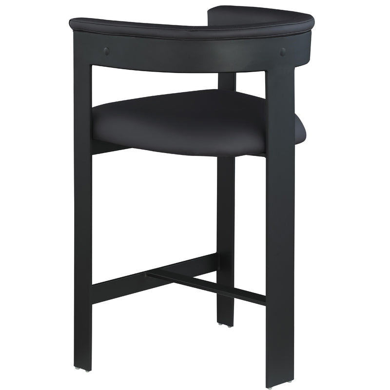 Meridian Romeo Black Vegan Leather Counter Stool IMAGE 7