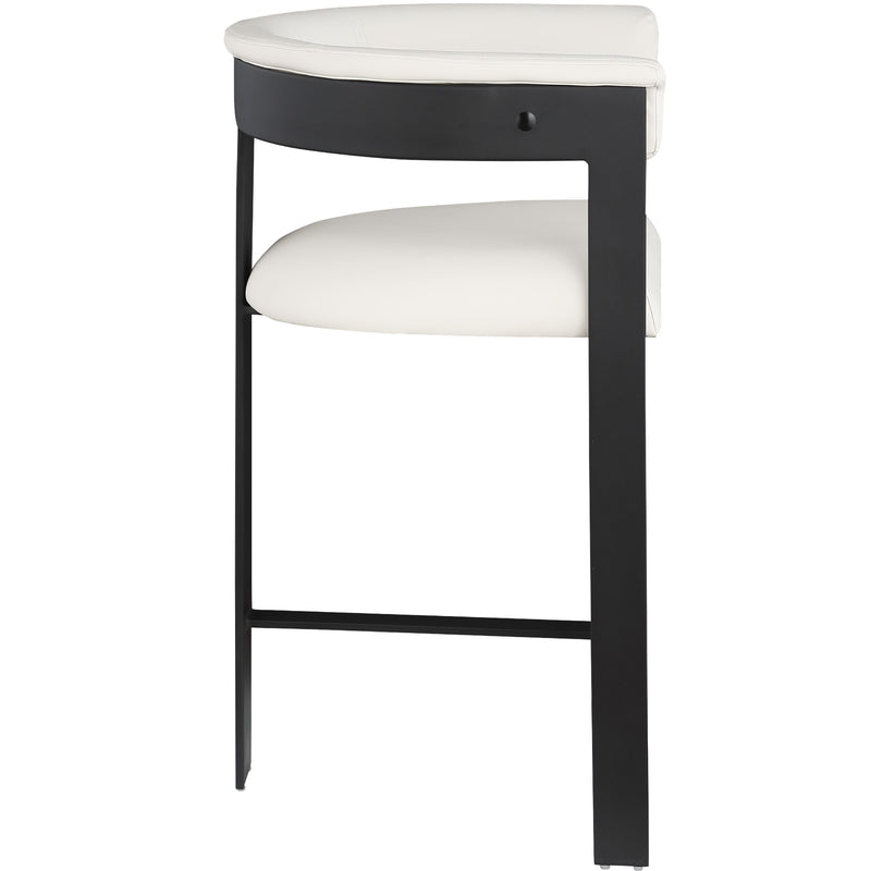 Meridian Romeo Cream Vegan Leather Counter Stool IMAGE 6