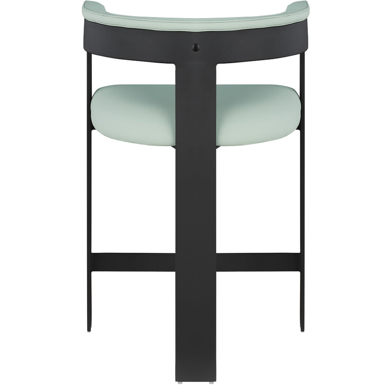 Meridian Romeo Mint Green Vegan Leather Counter Stool IMAGE 3