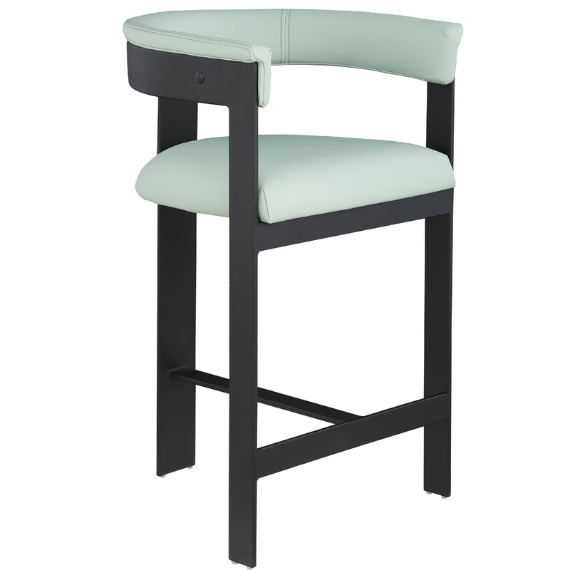 Meridian Romeo Mint Green Vegan Leather Counter Stool IMAGE 4