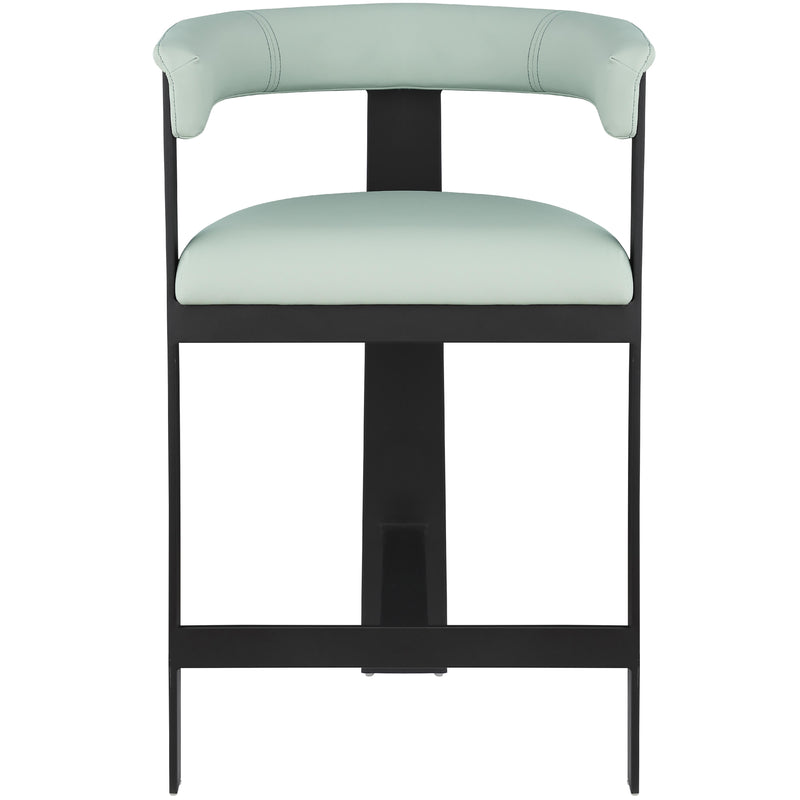 Meridian Romeo Mint Green Vegan Leather Counter Stool IMAGE 5