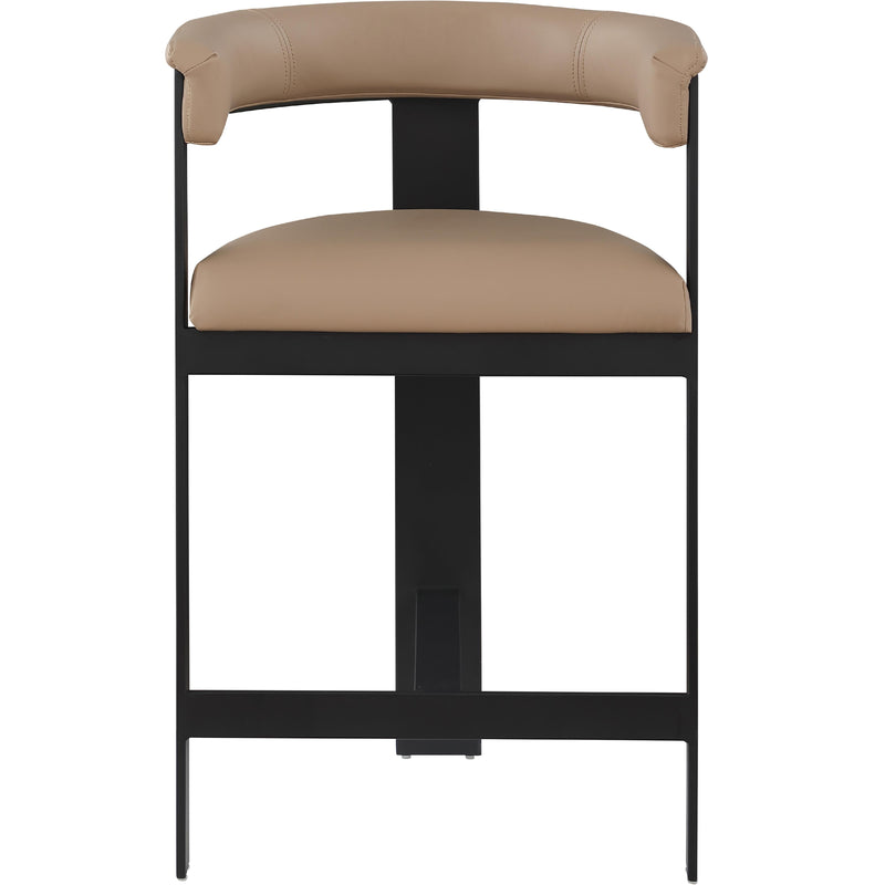 Meridian Romeo Tan Vegan Leather Counter Stool IMAGE 5