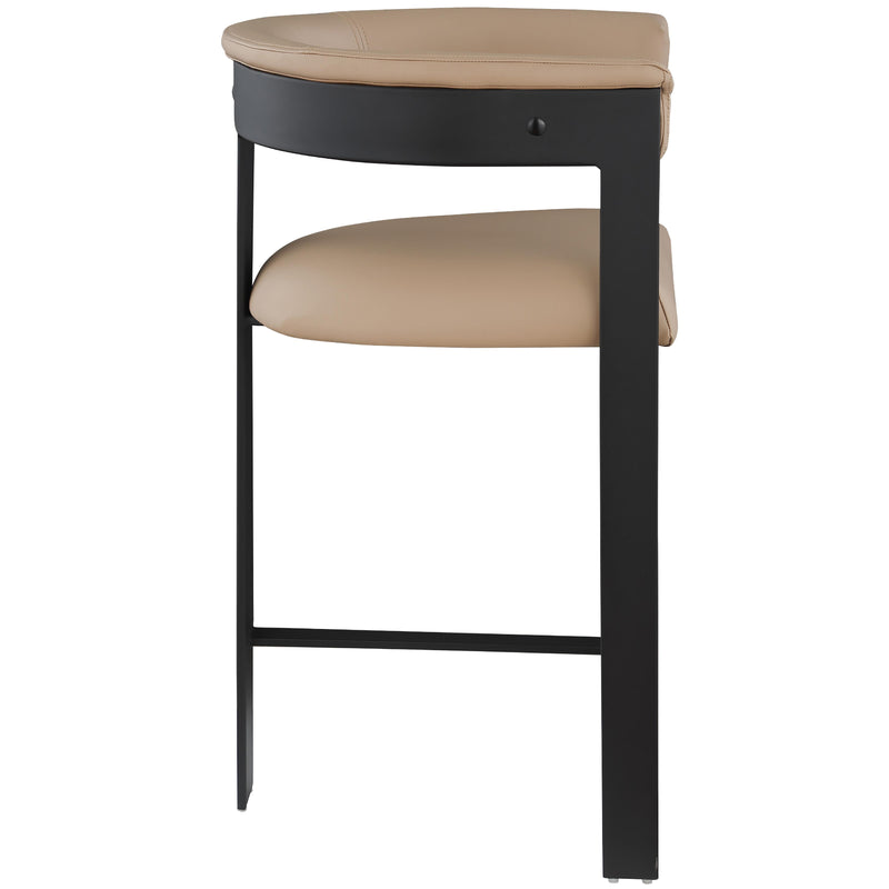 Meridian Romeo Tan Vegan Leather Counter Stool IMAGE 6