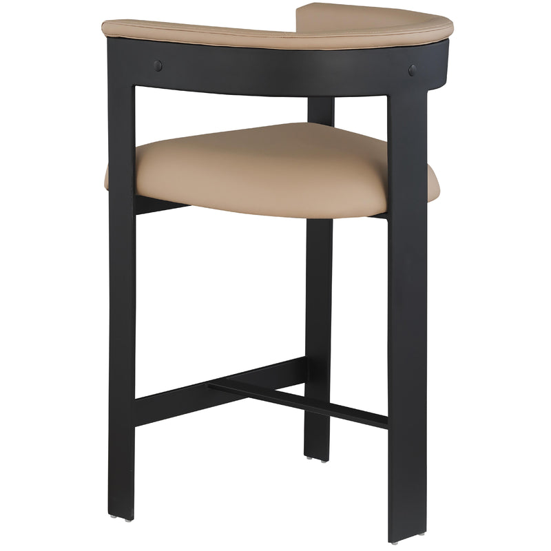 Meridian Romeo Tan Vegan Leather Counter Stool IMAGE 7