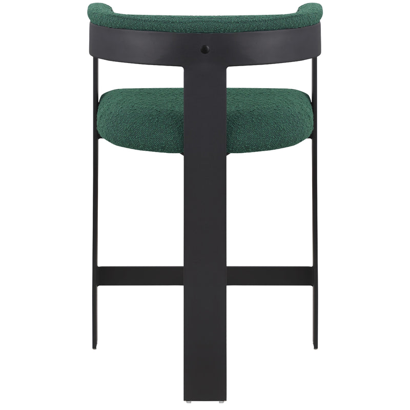 Meridian Romeo Green Boucle Fabric Counter Stool IMAGE 3