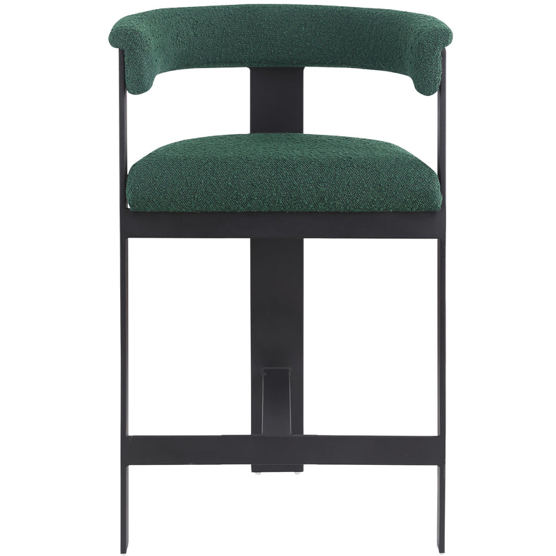 Meridian Romeo Green Boucle Fabric Counter Stool IMAGE 5