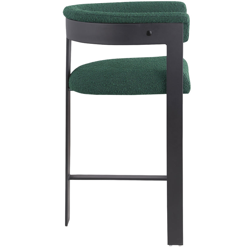 Meridian Romeo Green Boucle Fabric Counter Stool IMAGE 6