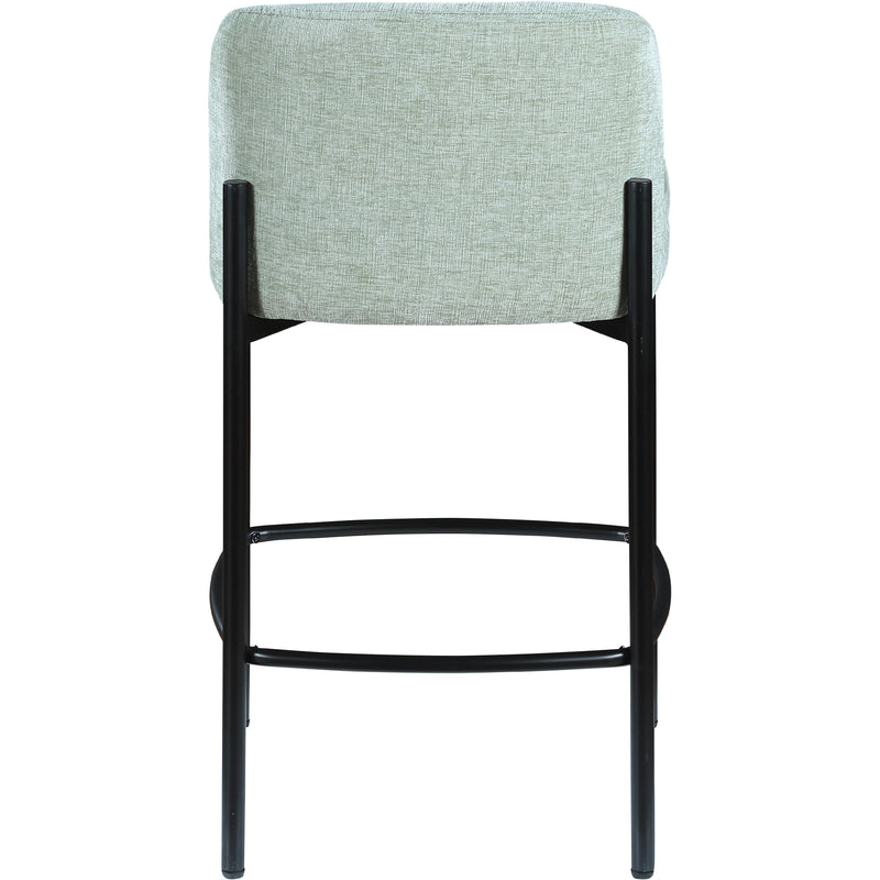 Meridian Burton Mint Chenille Fabric Stool IMAGE 2