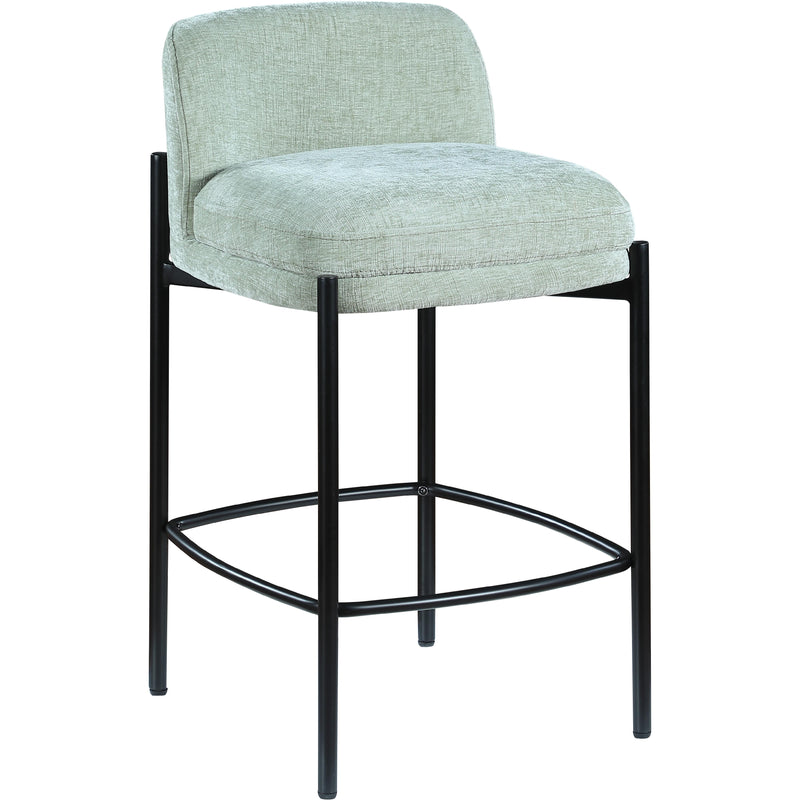 Meridian Burton Mint Chenille Fabric Stool IMAGE 3