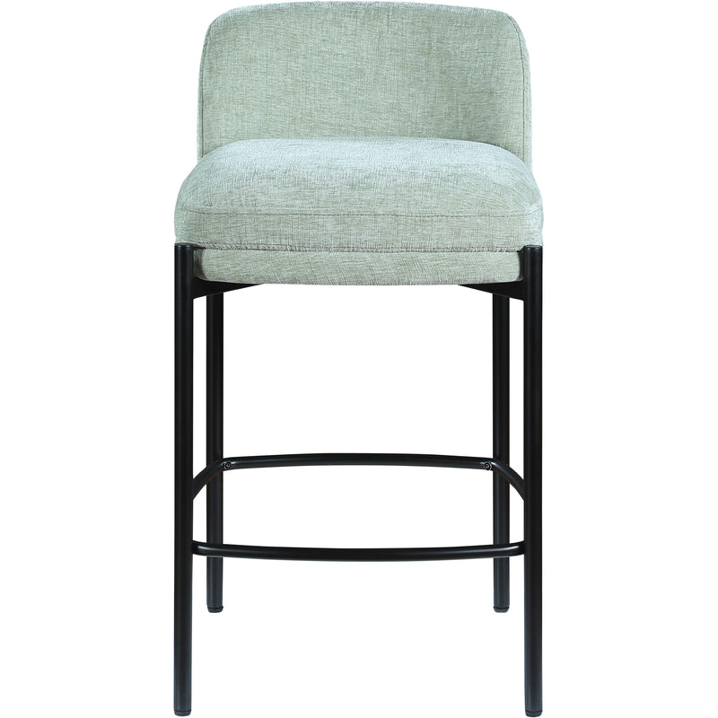 Meridian Burton Mint Chenille Fabric Stool IMAGE 4