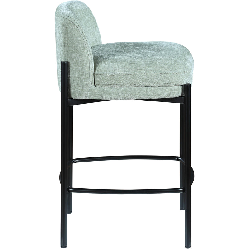 Meridian Burton Mint Chenille Fabric Stool IMAGE 5