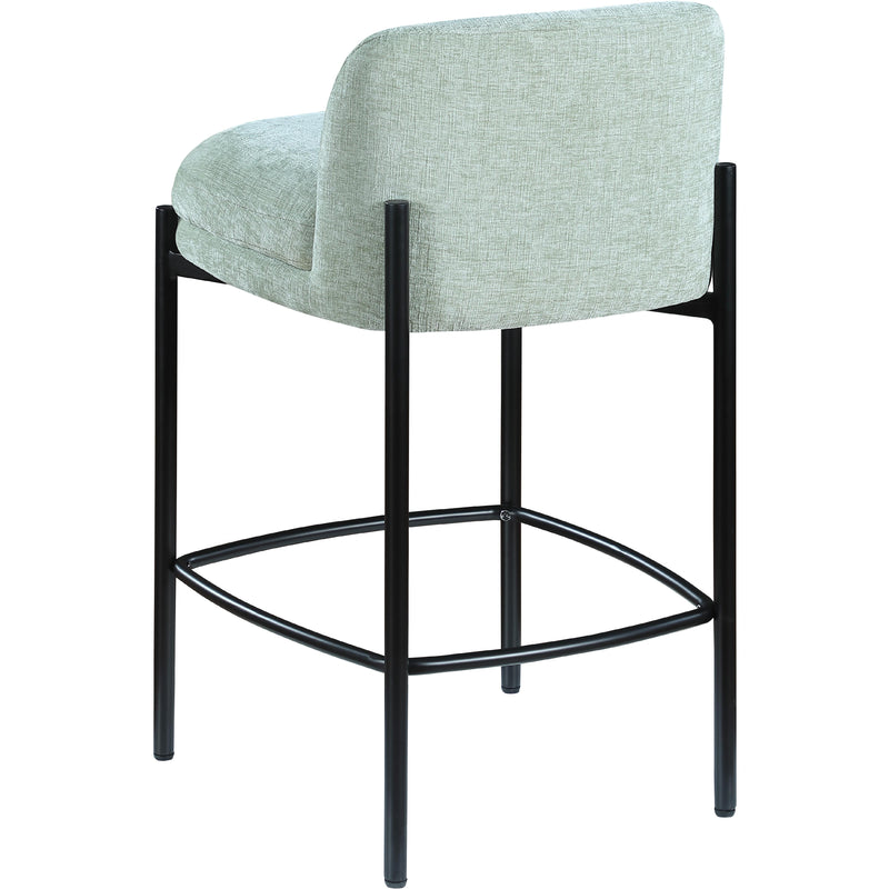 Meridian Burton Mint Chenille Fabric Stool IMAGE 6