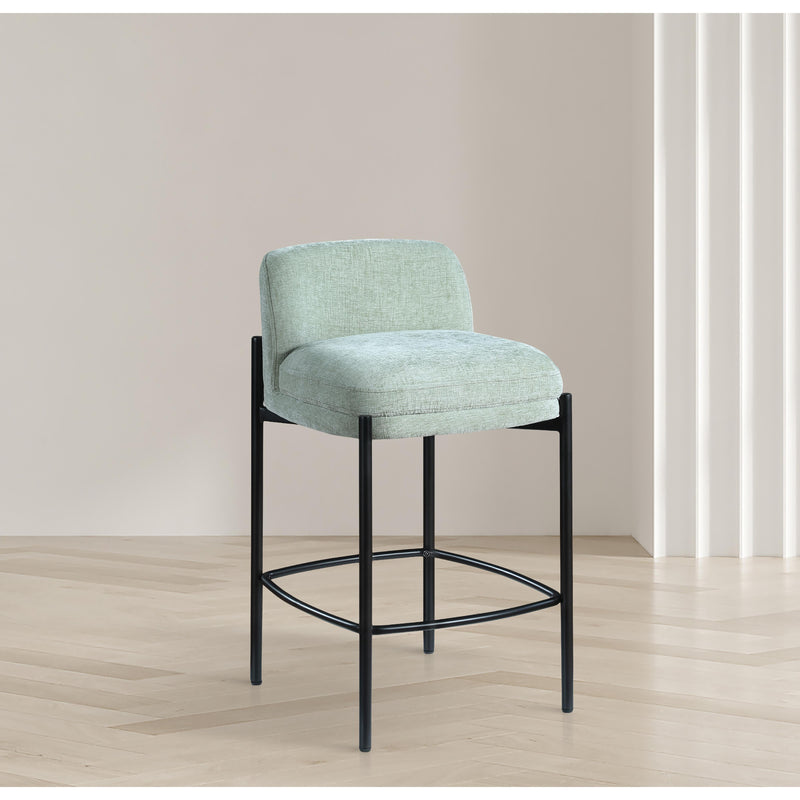 Meridian Burton Mint Chenille Fabric Stool IMAGE 8