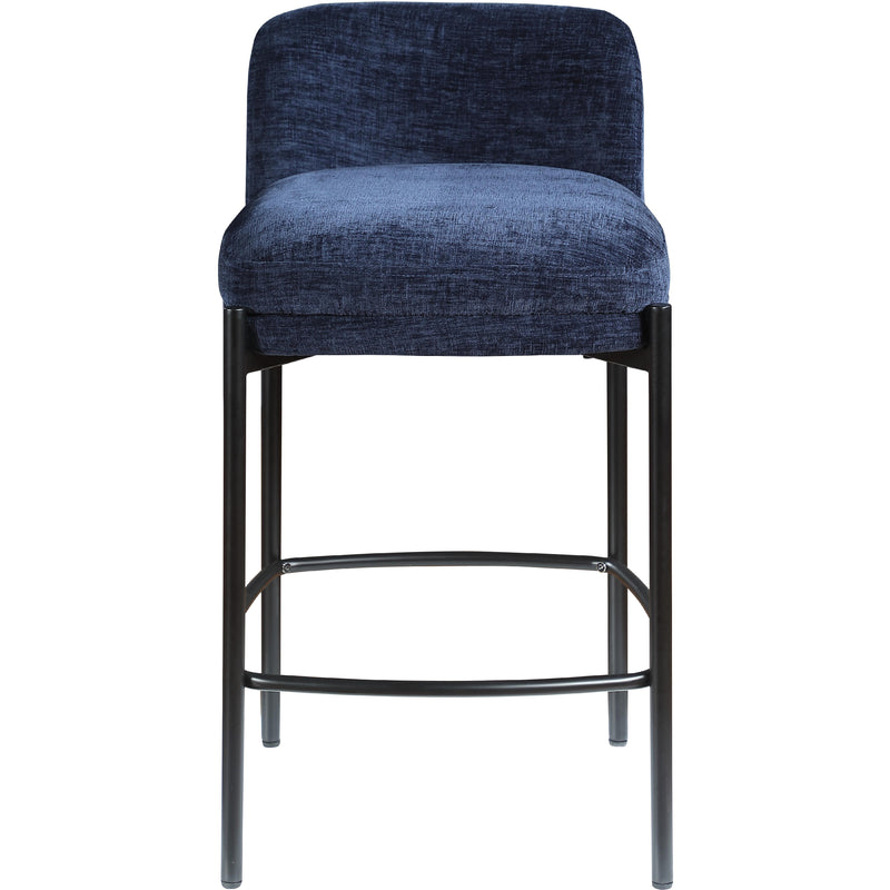 Meridian Burton Navy Chenille Fabric Stool IMAGE 4