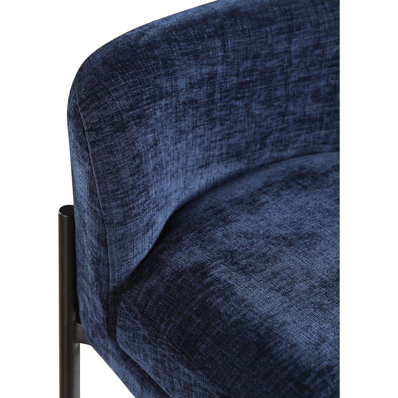 Meridian Burton Navy Chenille Fabric Stool IMAGE 7