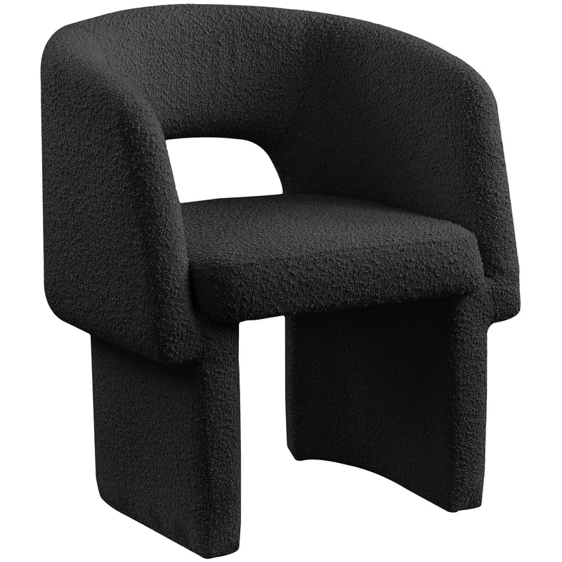 Meridian Emmet Black Boucle Fabric Dining Chair / Accent Chair IMAGE 3