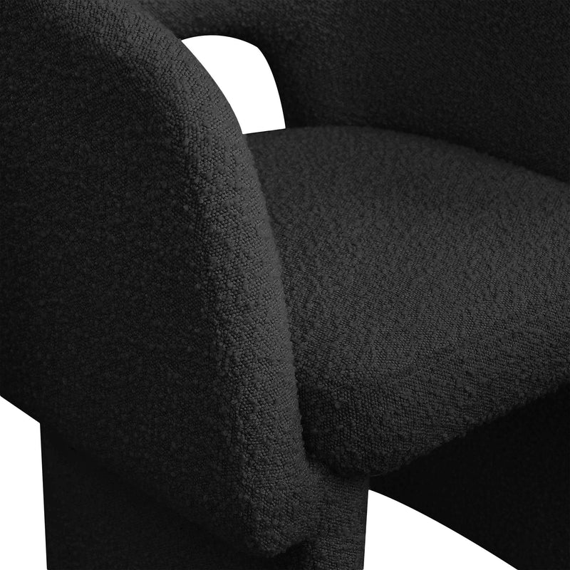 Meridian Emmet Black Boucle Fabric Dining Chair / Accent Chair IMAGE 7