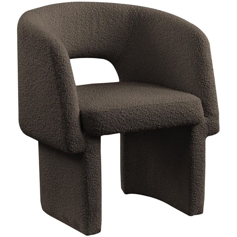 Meridian Emmet Brown Boucle Fabric Dining Chair / Accent Chair IMAGE 3