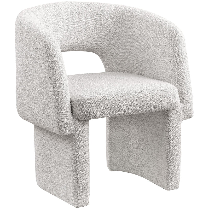 Meridian Emmet Cream Boucle Fabric Dining Chair / Accent Chair IMAGE 3