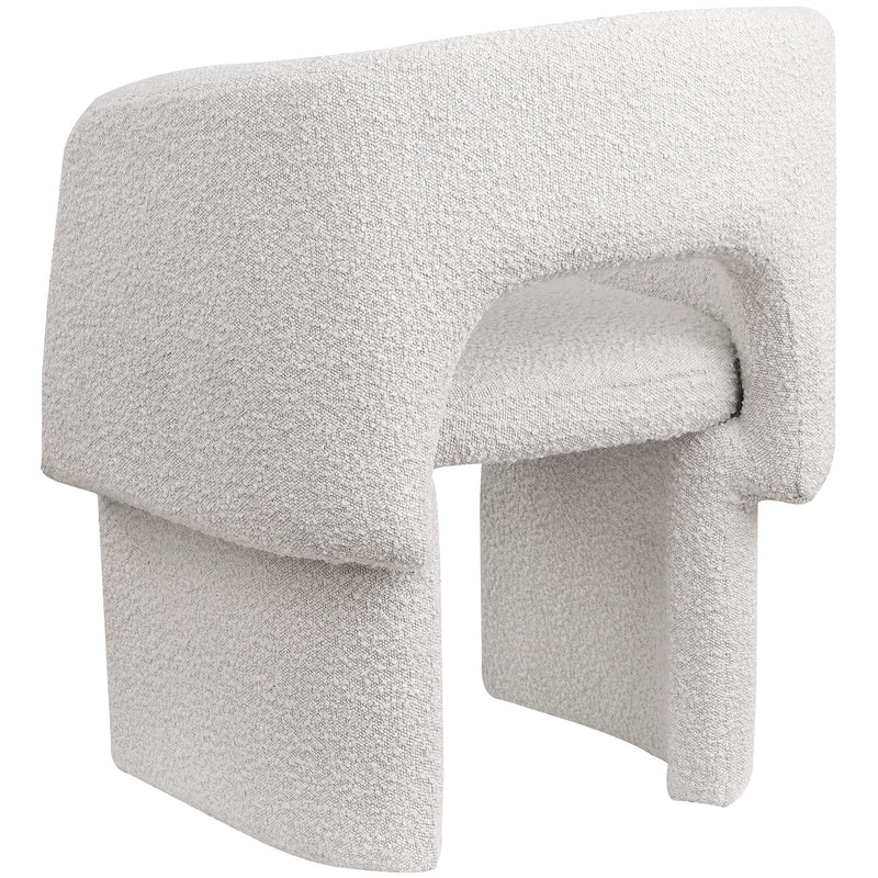 Meridian Emmet Cream Boucle Fabric Dining Chair / Accent Chair IMAGE 5