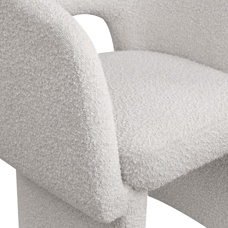 Meridian Emmet Cream Boucle Fabric Dining Chair / Accent Chair IMAGE 7