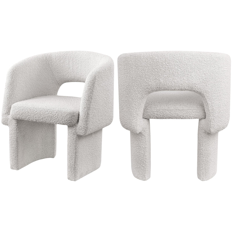 Meridian Emmet Cream Boucle Fabric Dining Chair / Accent Chair IMAGE 9