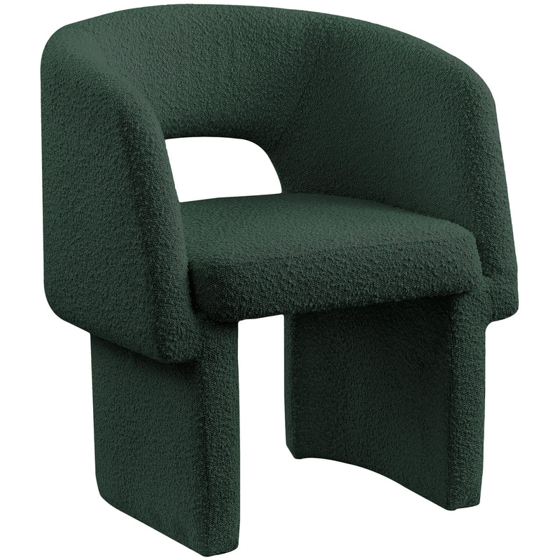 Meridian Emmet Green Boucle Fabric Dining Chair / Accent Chair IMAGE 3