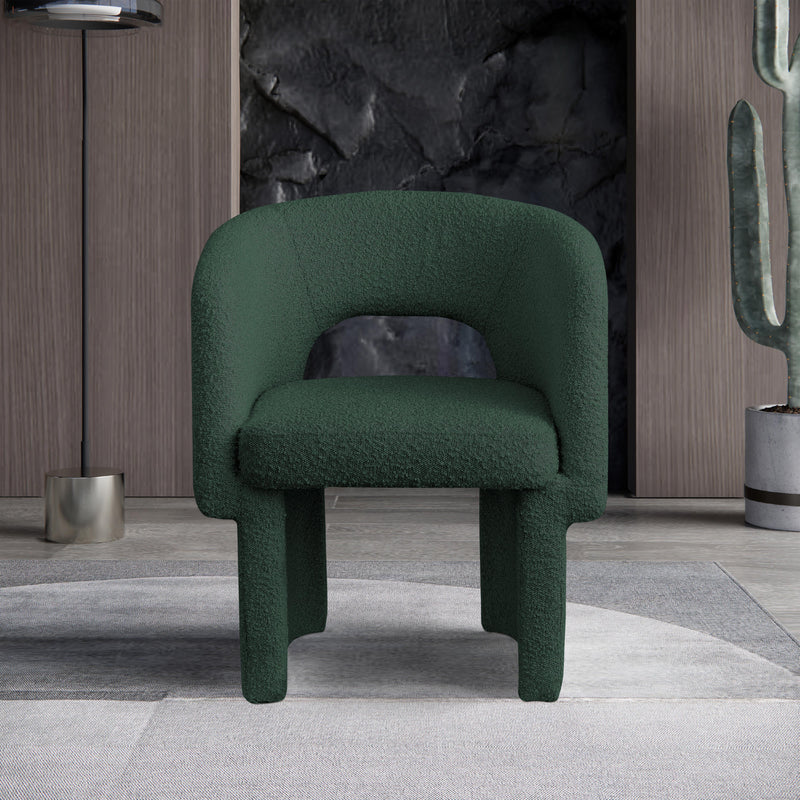 Meridian Emmet Green Boucle Fabric Dining Chair / Accent Chair IMAGE 8