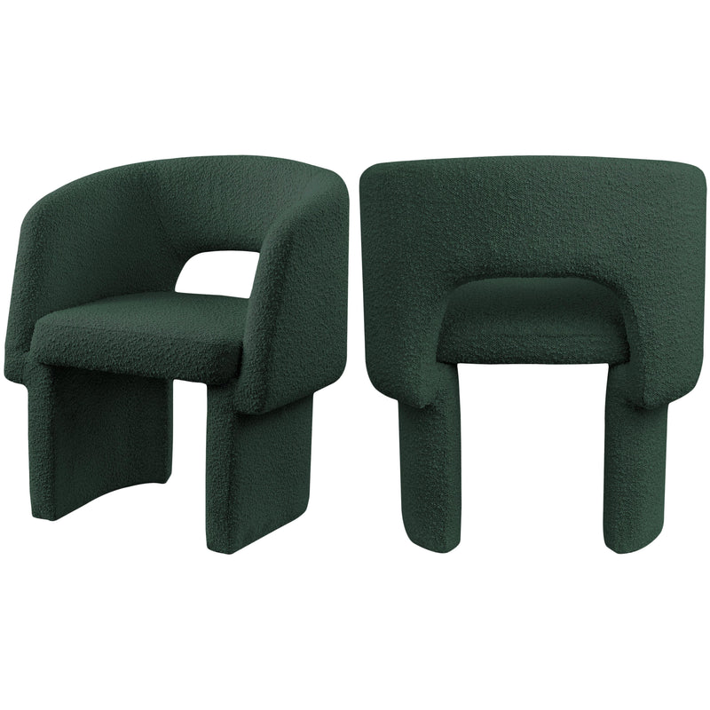 Meridian Emmet Green Boucle Fabric Dining Chair / Accent Chair IMAGE 9