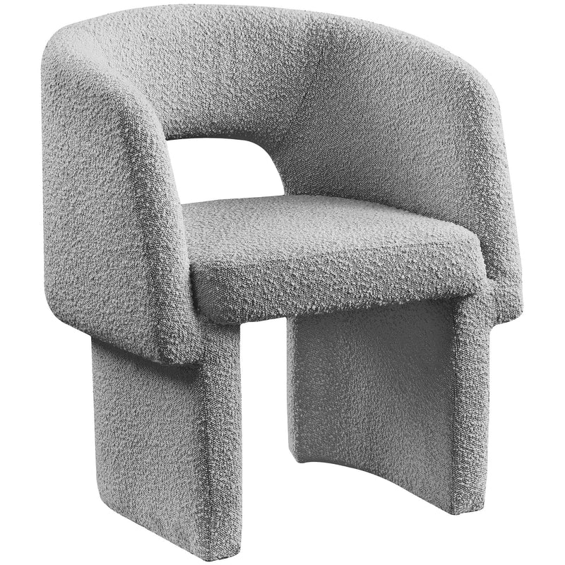 Meridian Emmet Grey Boucle Fabric Dining Chair / Accent Chair IMAGE 3