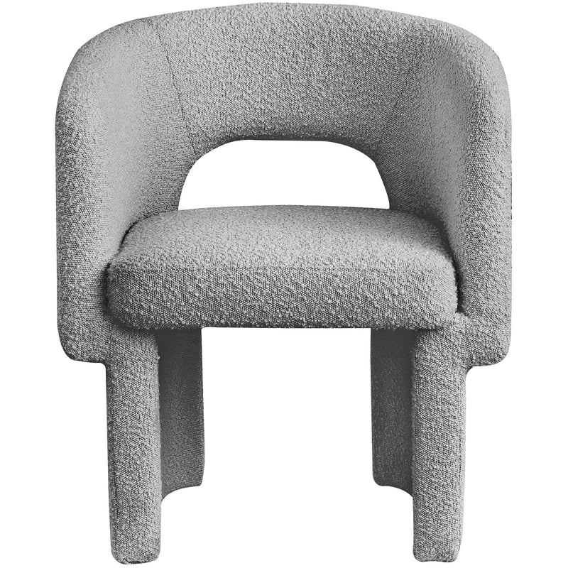 Meridian Emmet Grey Boucle Fabric Dining Chair / Accent Chair IMAGE 4