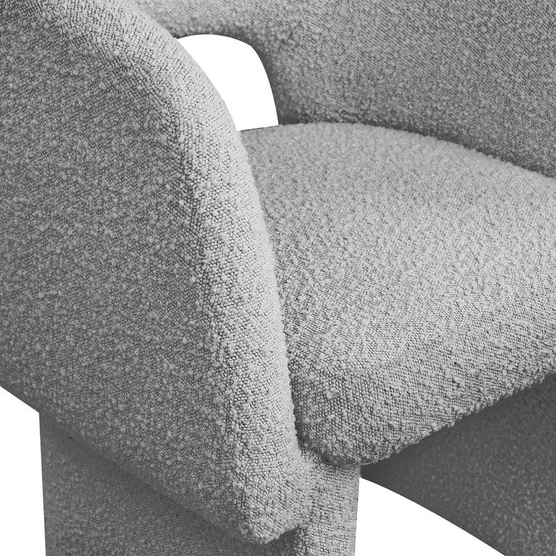 Meridian Emmet Grey Boucle Fabric Dining Chair / Accent Chair IMAGE 7